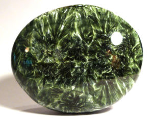 Seraphinite Pebble, polished both sides 