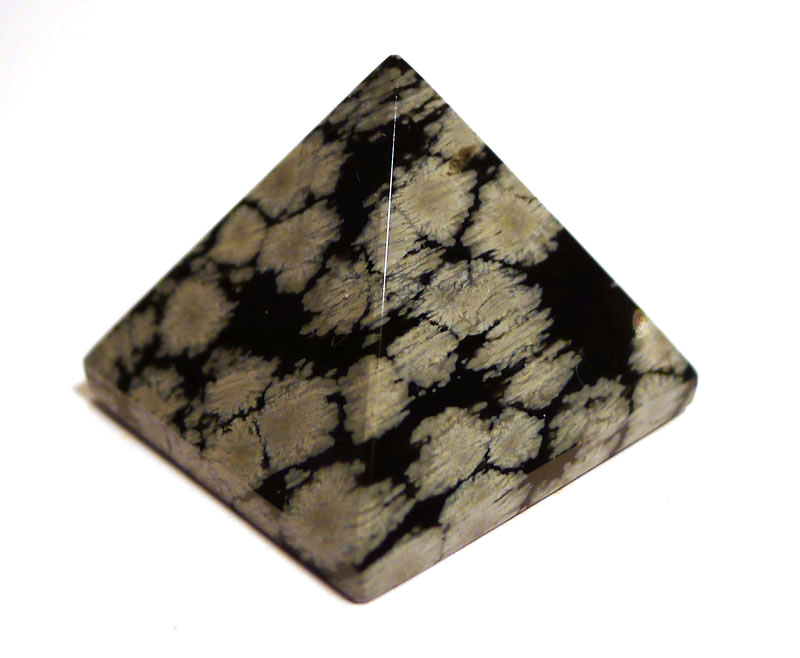 Snowflake Obsidian Pyramid