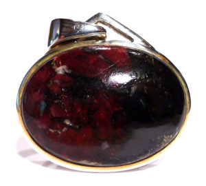 Eudialyte and Silver Pendant
